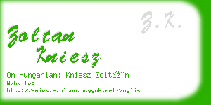 zoltan kniesz business card